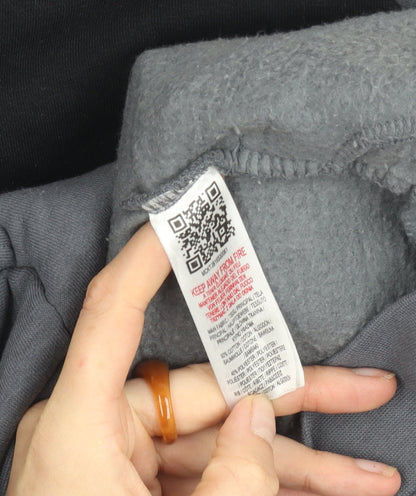 McKenzie Boys Grey Black Hooded Track Jacket 12-13 Years Full Zip Lined