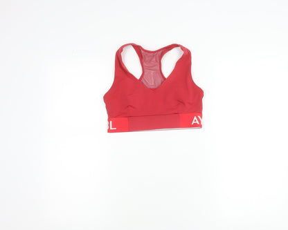 AYBL Red Women’s Medium Racerback Sports Bra Top Athletic Activewear