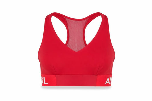 AYBL Red Women’s Medium Racerback Sports Bra Top Athletic Activewear