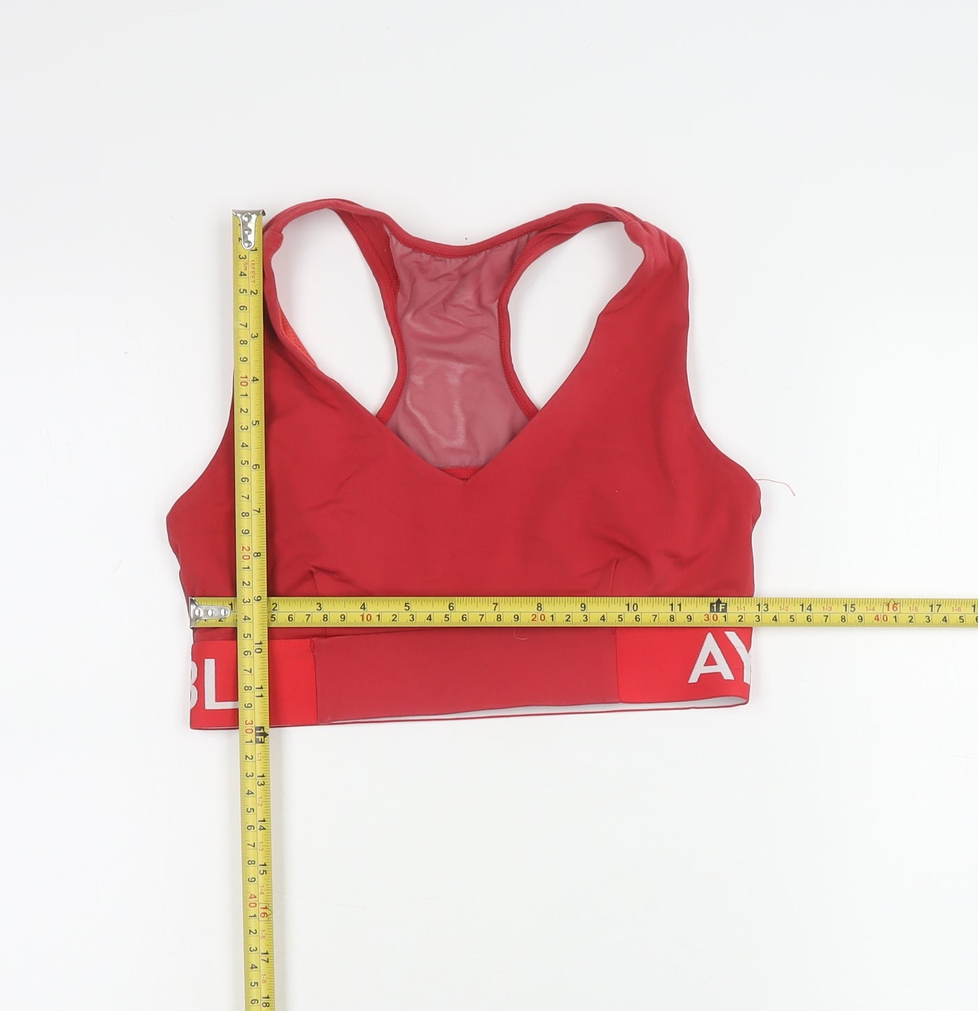 AYBL Red Women’s Medium Racerback Sports Bra Top Athletic Activewear