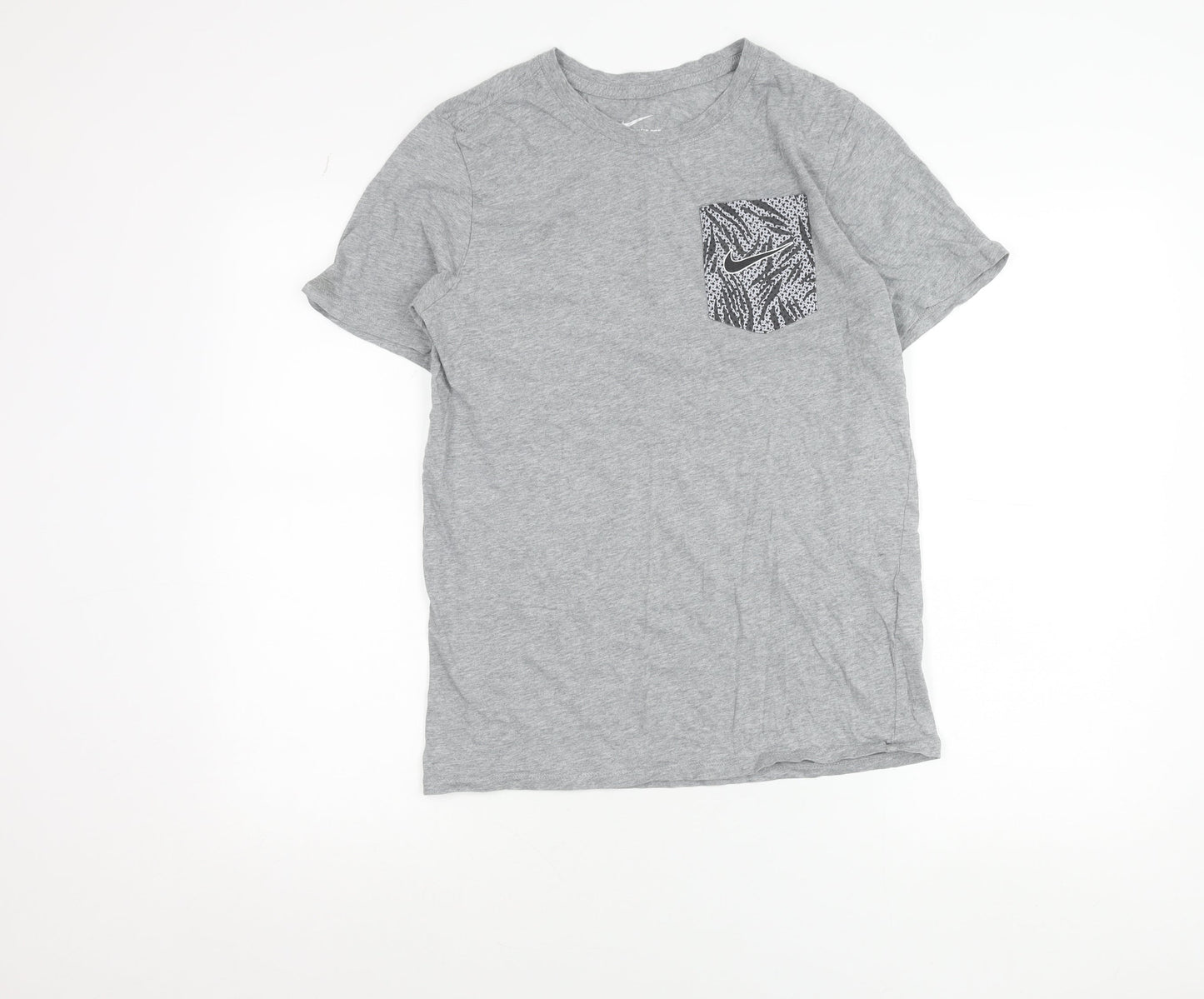 Mens UK Size S Nike Grey Gym & Training Running & Jogging Football Casual T-Shir