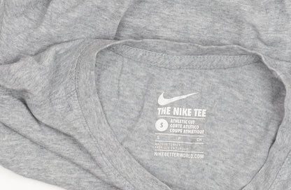 Mens UK Size S Nike Grey Gym & Training Running & Jogging Football Casual T-Shir