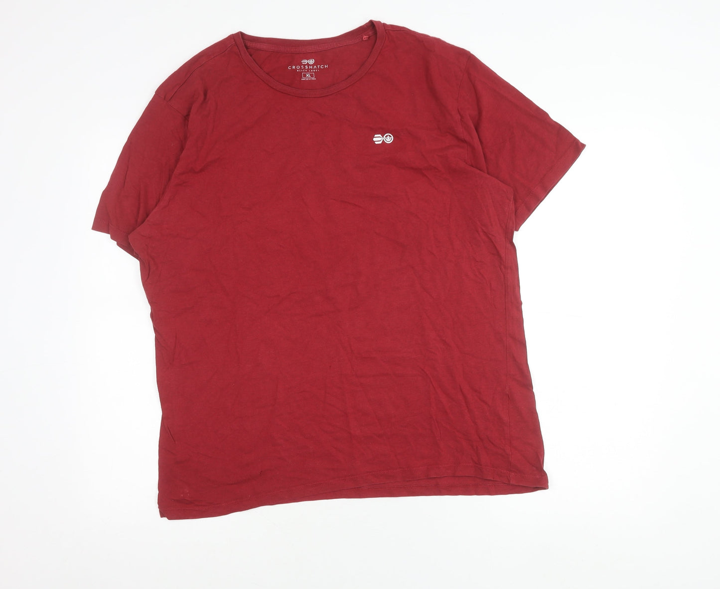 Crosshatch Men's Red XL Crew Neck Cotton Jersey T-Shirt