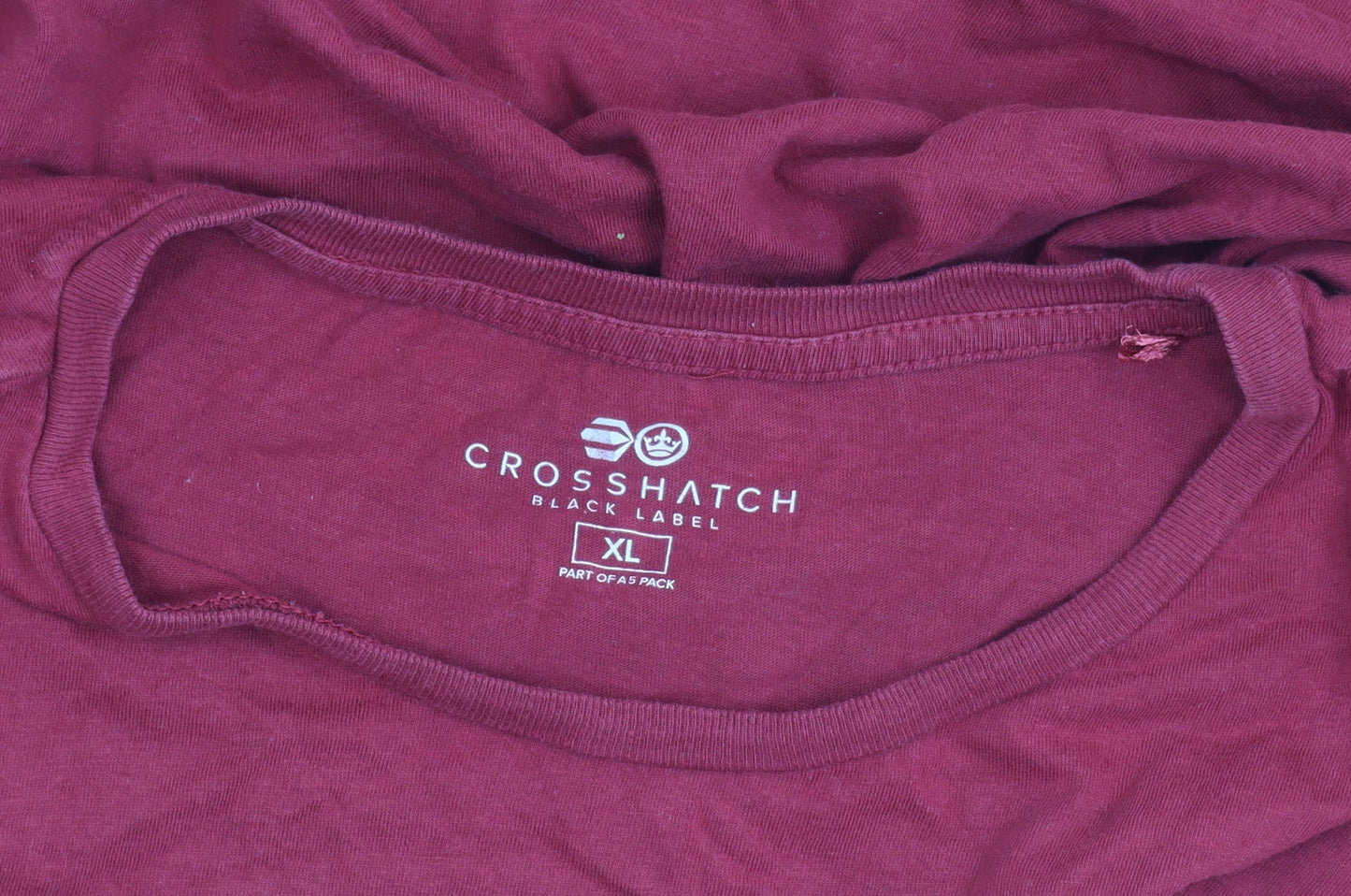 Crosshatch Men's Red XL Crew Neck Cotton Jersey T-Shirt