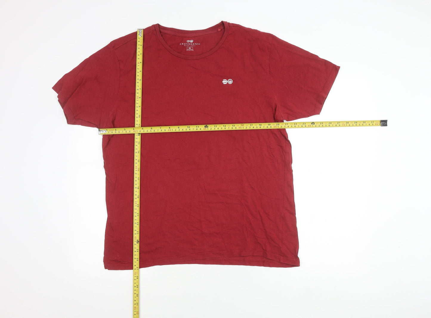 Crosshatch Men's Red XL Crew Neck Cotton Jersey T-Shirt