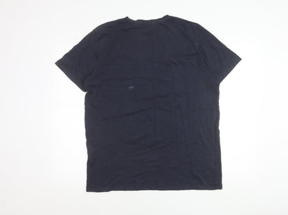 Jack & Jones Men’s Blue XL Crew Neck Cotton T-Shirt