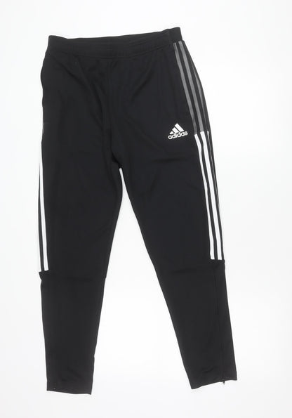 adidas Men’s Black M Slim Fit Tapered Track Pants