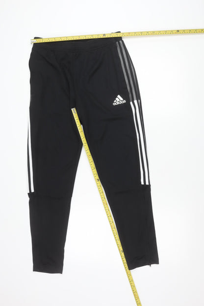 adidas Men’s Black M Slim Fit Tapered Track Pants
