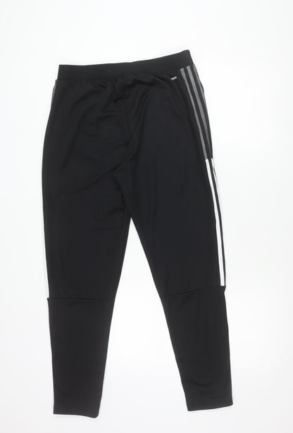 adidas Men’s Black M Slim Fit Tapered Track Pants
