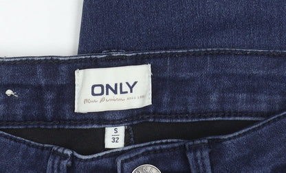 ONLY Women’s Blue Skinny Jeans S 32 Mid Rise Stretch Denim