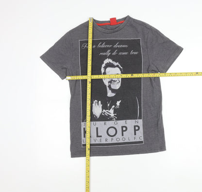 LFC Mens Grey XS Jurgen Klopp Graphic Football T-Shirt