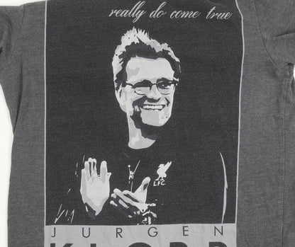 LFC Mens Grey XS Jurgen Klopp Graphic Football T-Shirt