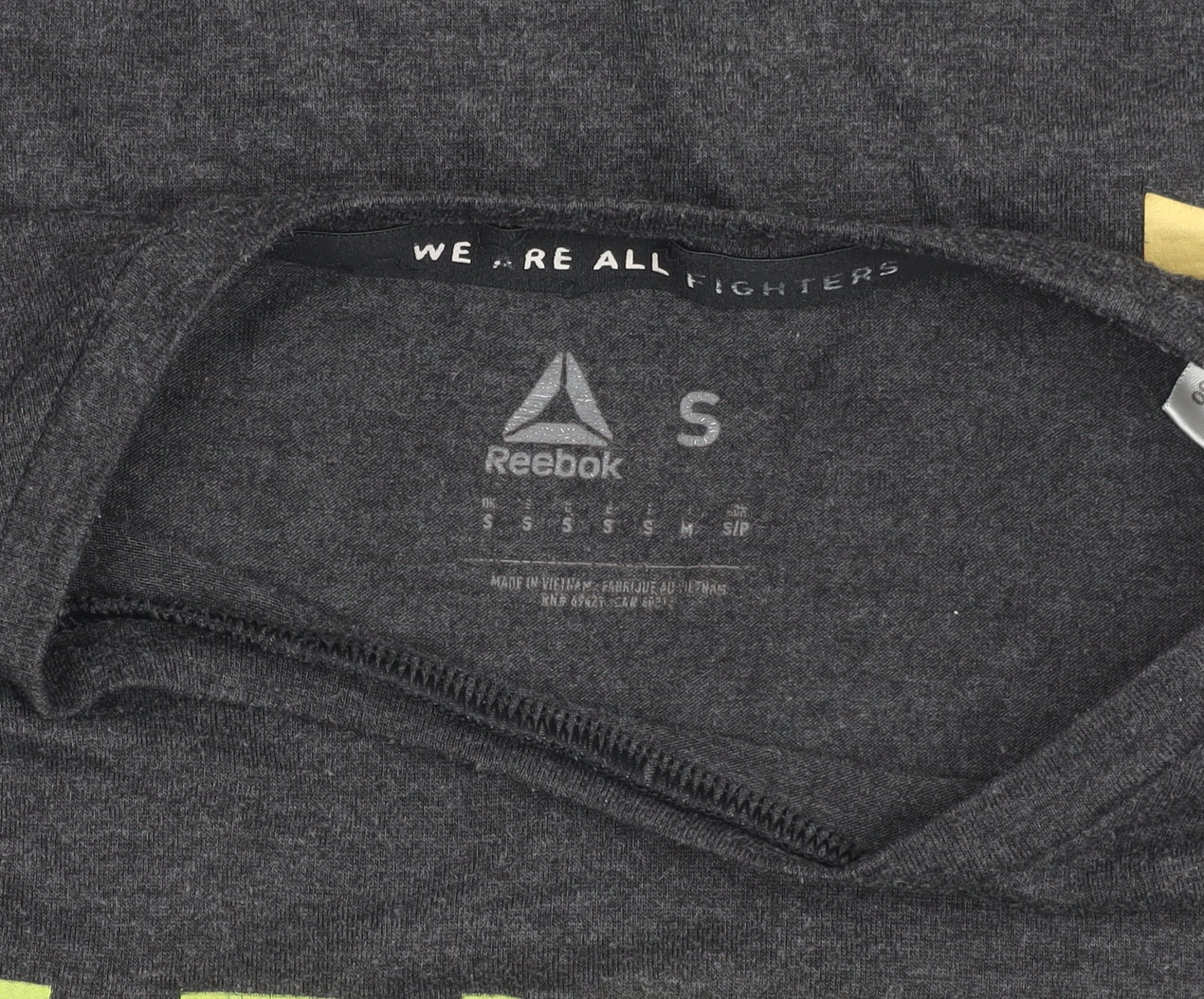 Reebok Men’s Grey UFC T-Shirt Small Regular Fit Activewear Top