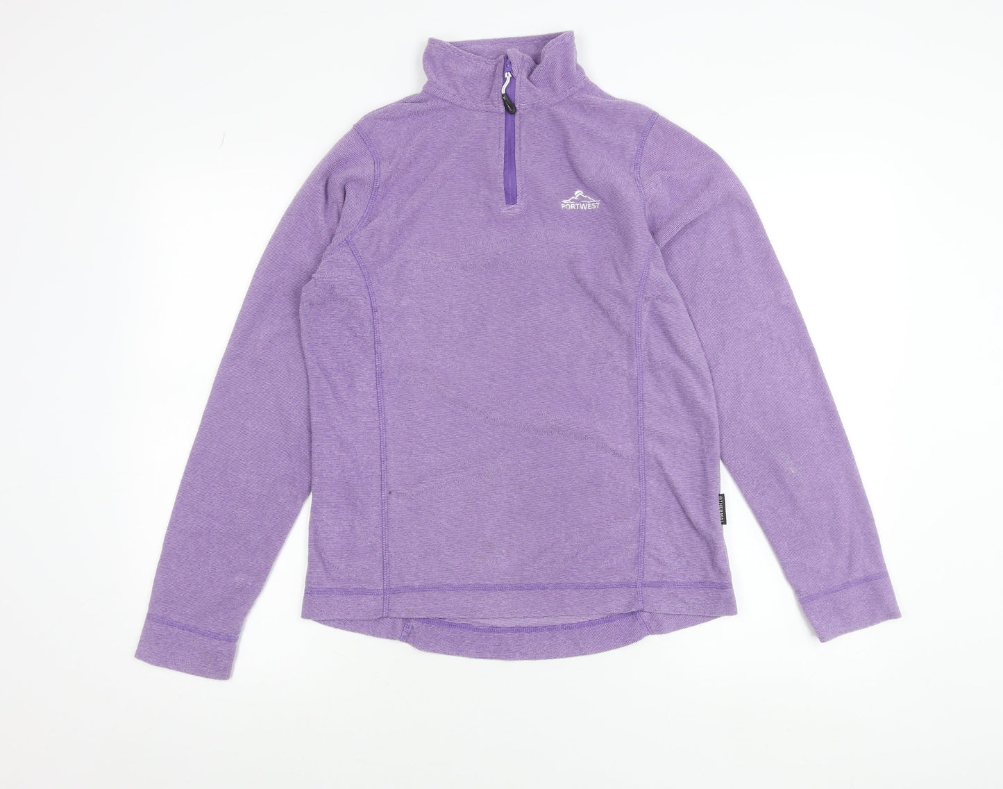 Portwest Women’s Purple Fleece Pullover 1/4 Zip Sweatshirt Size M