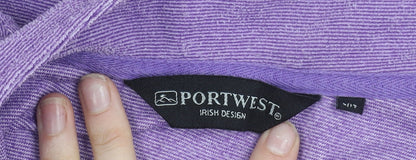 Portwest Women’s Purple Fleece Pullover 1/4 Zip Sweatshirt Size M