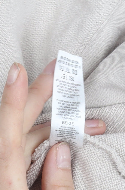 Dunnes Stores Women Beige V-Neck Pullover Sweatshirt L