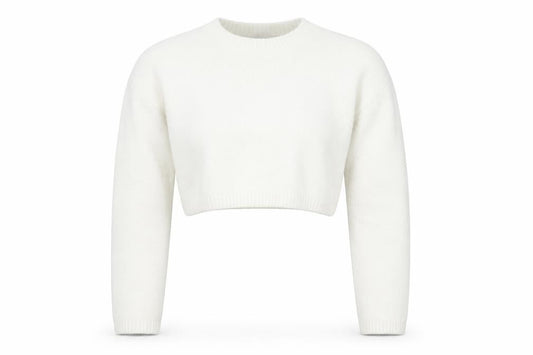 Zara Women White Crew Neck Knit Shrug Jumper Size L