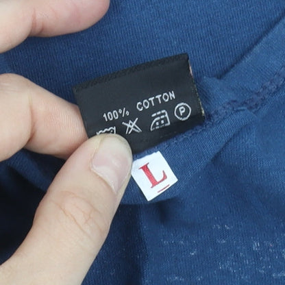 Quiksilver Men's Blue Sleeveless Graphic Cotton T-Shirt Size L