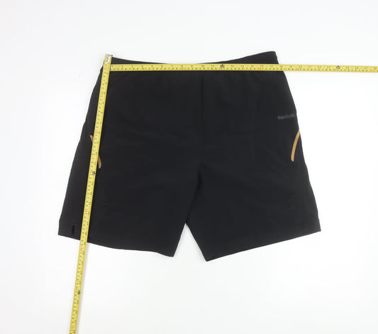 Reebok Men's Black Medium Athletic Activewear Shorts 100% Polyester