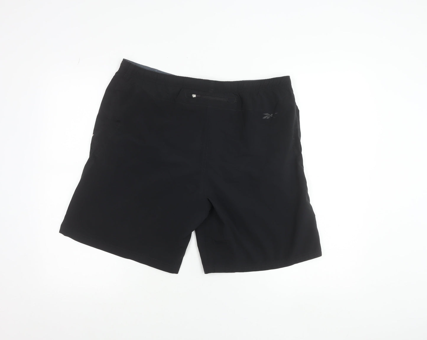 Reebok Men's Black Medium Athletic Activewear Shorts 100% Polyester
