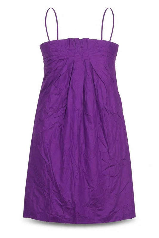 French Connection Women's Purple Cotton A-Line Knee Dress Size 14