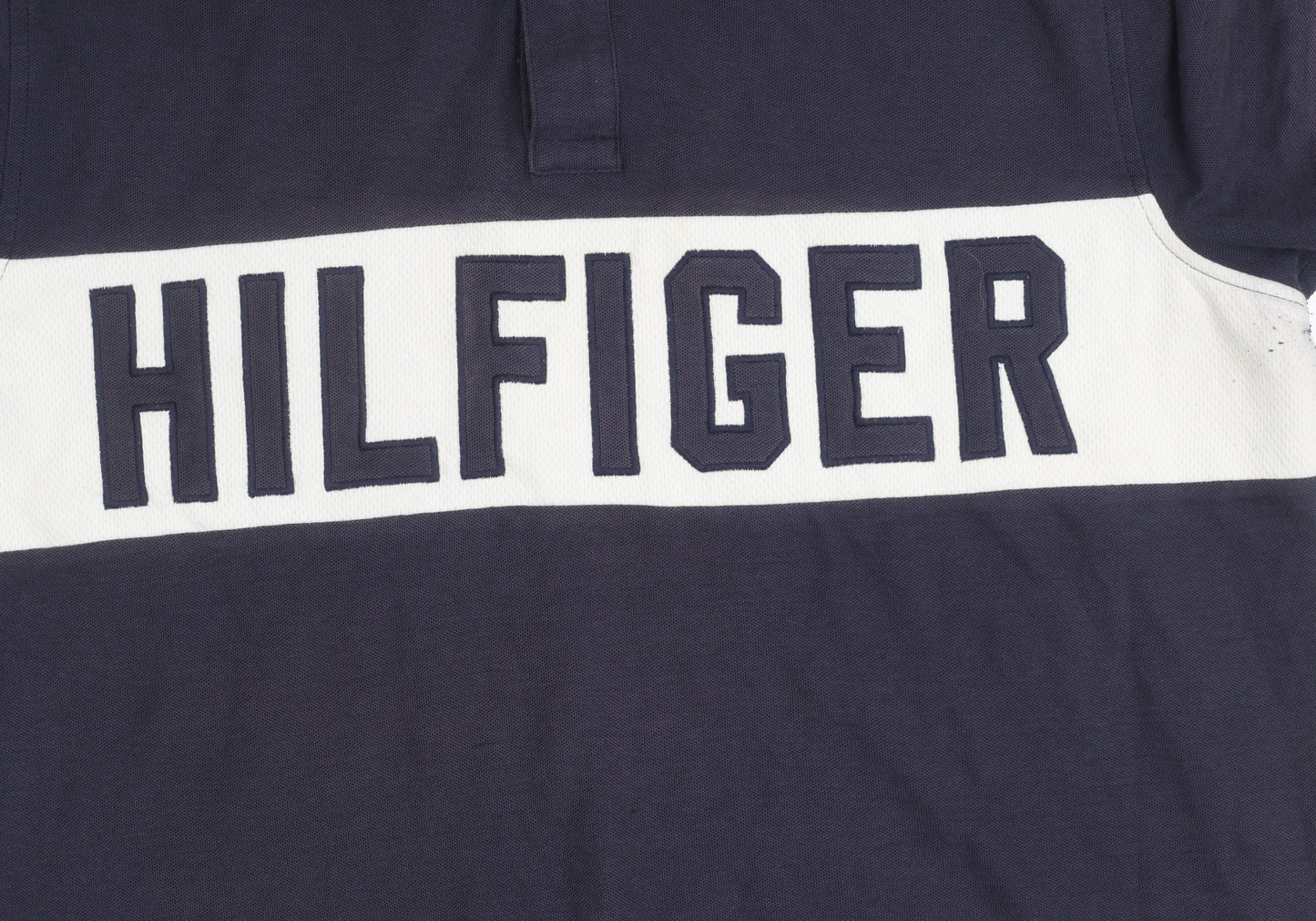 Tommy Hilfiger Men's Blue Red Collar Polo Shirt L Regular Fit