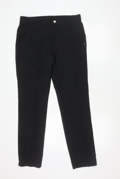 adidas Men's Black 32X32 Stretch Golf Activewear Trousers