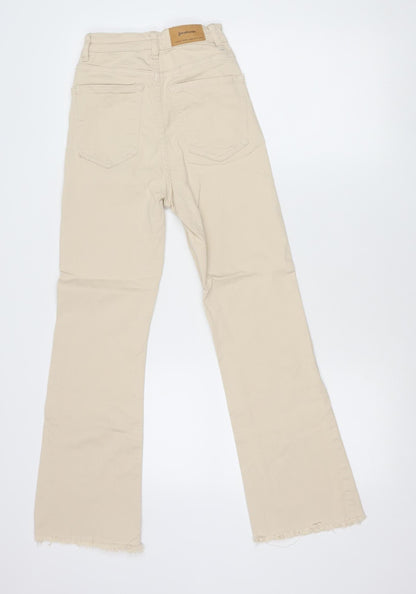 Stradivarius Women’s Beige Straight Jeans Size 6 Regular Fit
