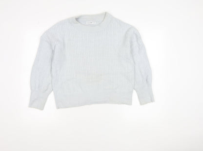Gallery Women’s Light Blue Cable Knit Pullover Jumper Size S