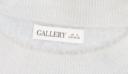 Gallery Women’s Light Blue Cable Knit Pullover Jumper Size S