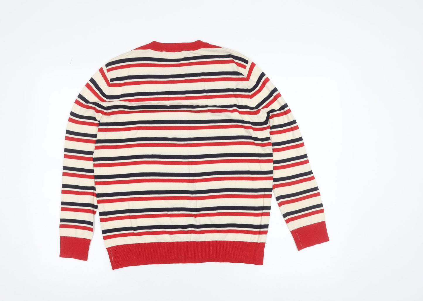 ZARA Women’s Multicoloured Striped Crew Neck Knit Jumper M