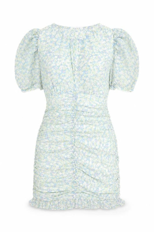 Elenza Women's Multicoloured Floral Puff Sleeve Bodycon Dress Size S