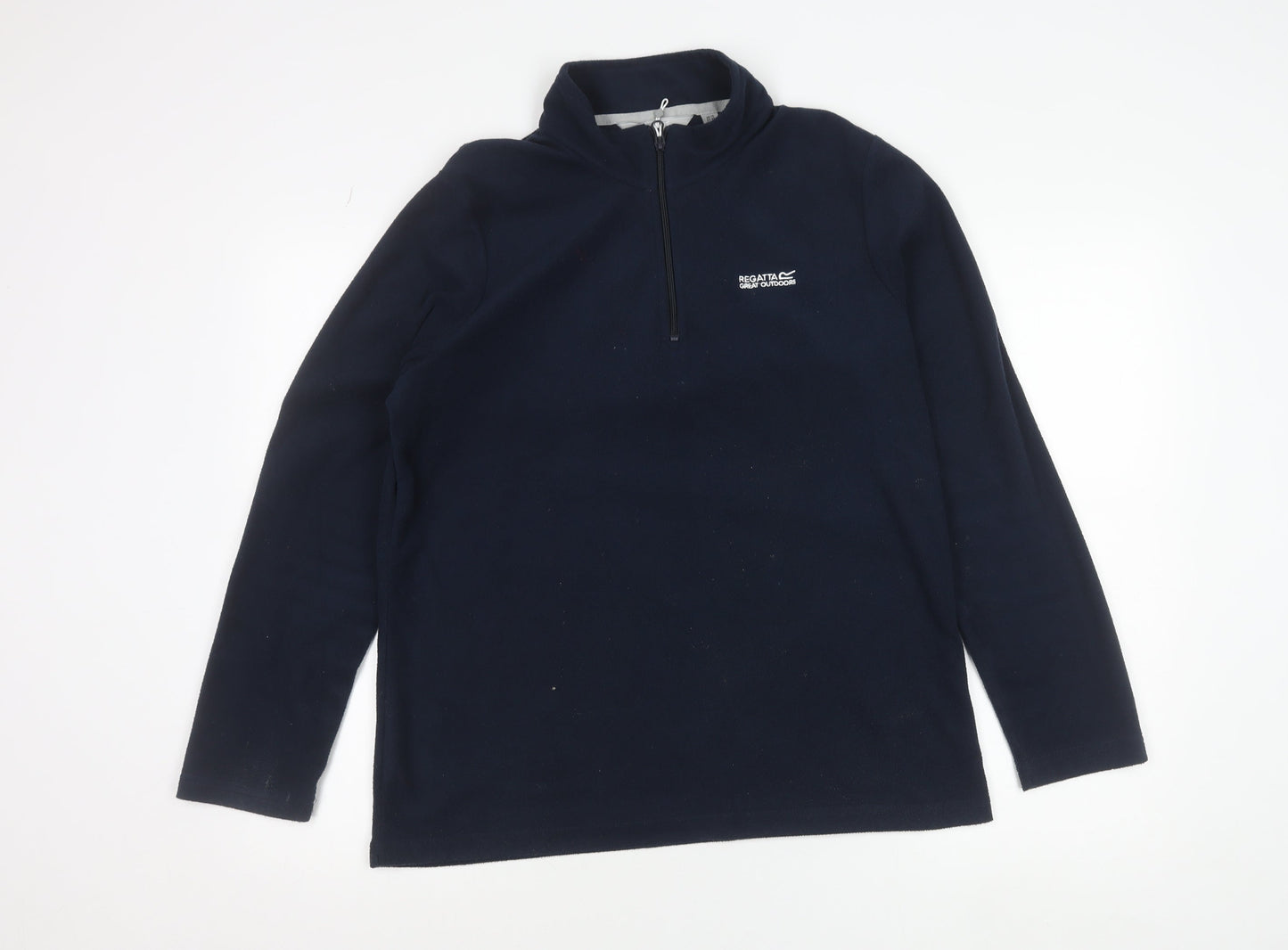 Regatta Women’s Navy 1/4 Zip Fleece Pullover Sweatshirt UK 14 Outdoor Warm