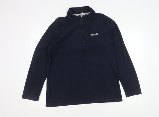 Regatta Women’s Navy 1/4 Zip Fleece Pullover Sweatshirt UK 14 Outdoor Warm