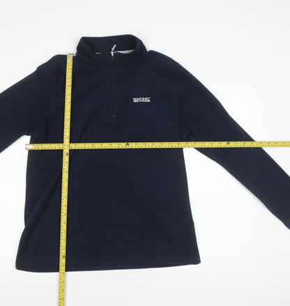 Regatta Women’s Navy 1/4 Zip Fleece Pullover Sweatshirt UK 14 Outdoor Warm
