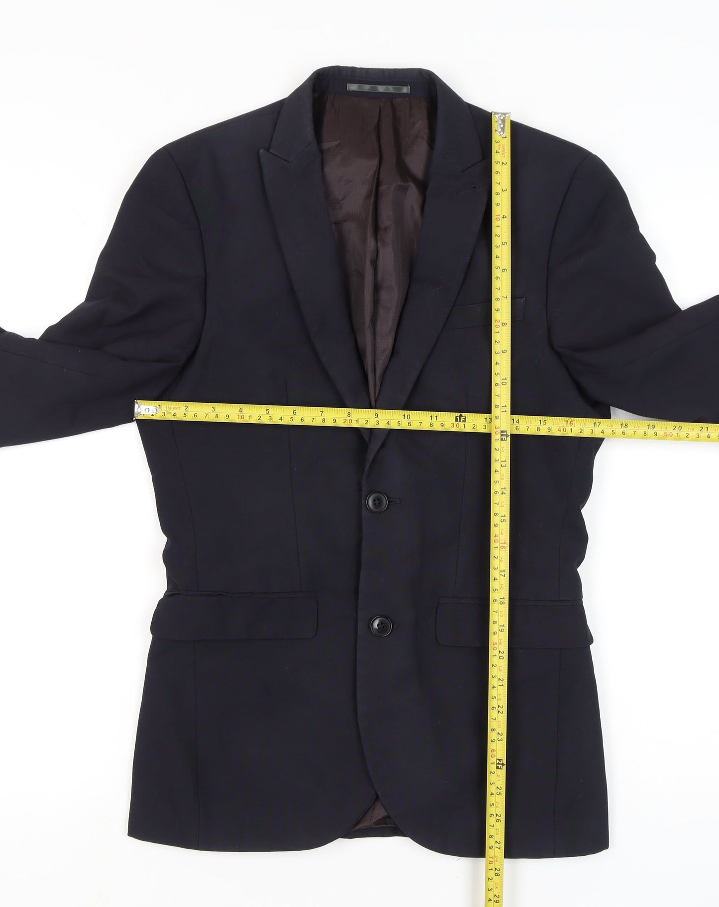 Next Men's Black 34 Regular Fit Single-Breasted Blazer