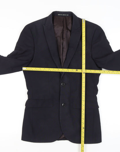 Next Men's Black 34 Regular Fit Single-Breasted Blazer