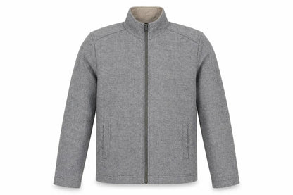Marks & Spencer Men's Grey Herringbone Full Zip Jacket Size S