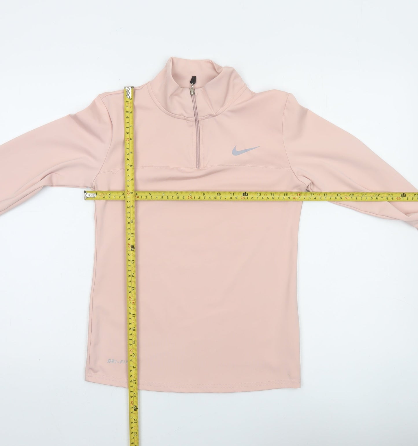 Nike Women's Pink Dri-FIT Long Sleeve 1/4 Zip Training Top Size M