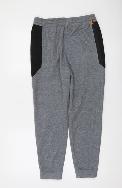 Nike Boys Grey NBA Dri-FIT Jogger Trousers Size L Moisture Wicking Activewear
