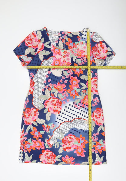 R.O.B. Women’s Multicoloured Floral Short Shift Dress Size 14