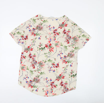 Vero Moda Women's Beige Floral Chiffon Blouse XS