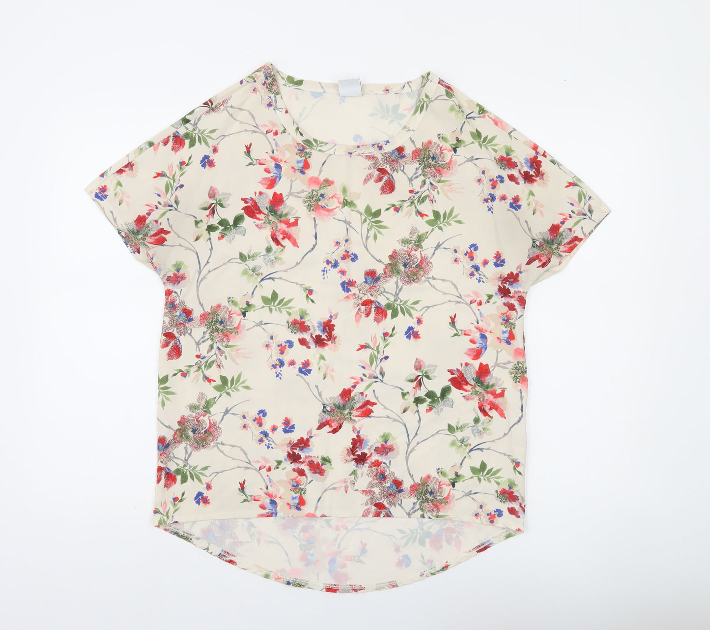 Vero Moda Women's Beige Floral Chiffon Blouse XS