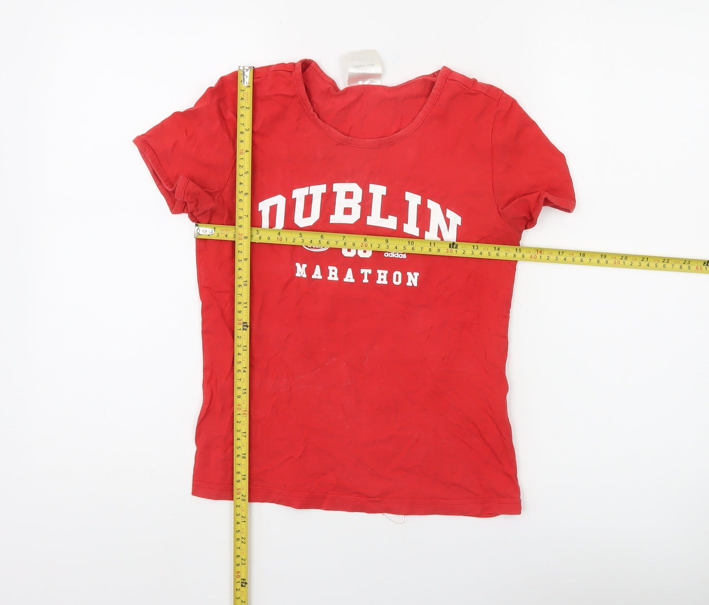 Womens UK Size 8 adidas Red Basic T-Shirt