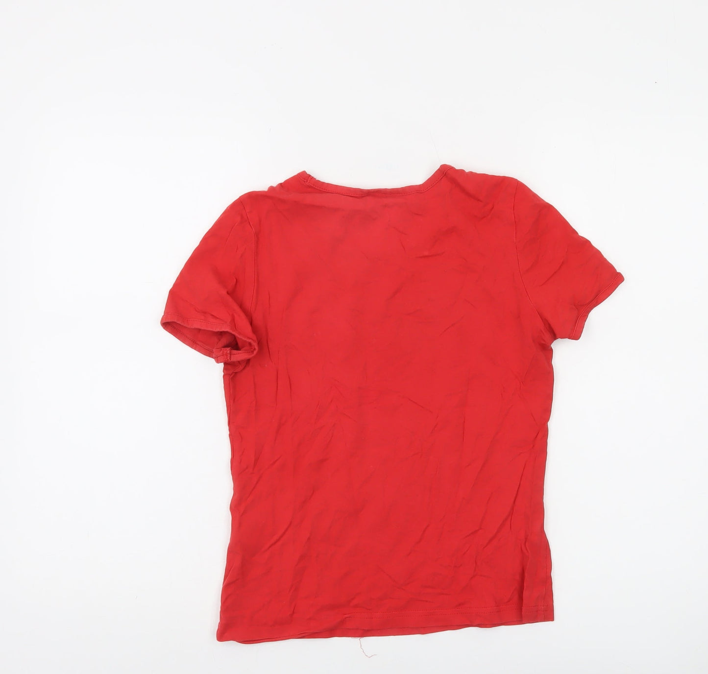 Womens UK Size 8 adidas Red Basic T-Shirt