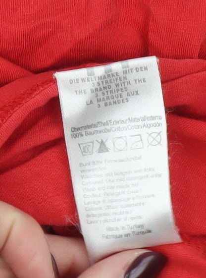 Womens UK Size 8 adidas Red Basic T-Shirt