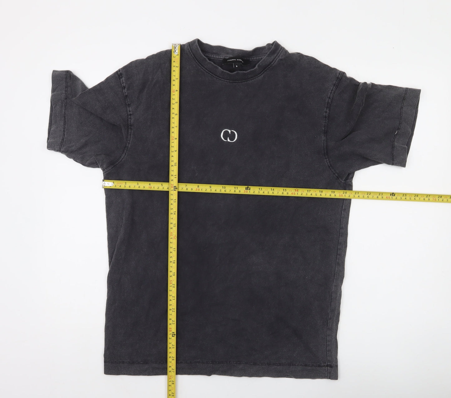 Criminal Damage Men's Black Cotton Crew Neck T-Shirt Size S