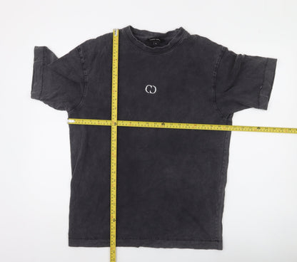 Criminal Damage Men's Black Cotton Crew Neck T-Shirt Size S
