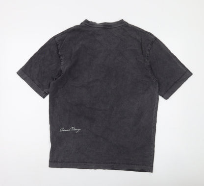 Criminal Damage Men's Black Cotton Crew Neck T-Shirt Size S