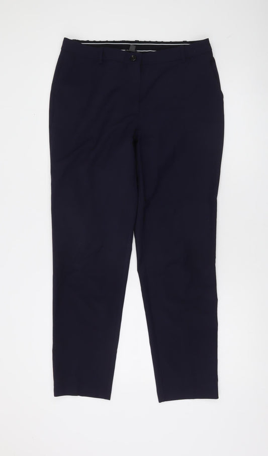 Esprit Women’s Navy Blue Slim Ankle Trousers Size 14